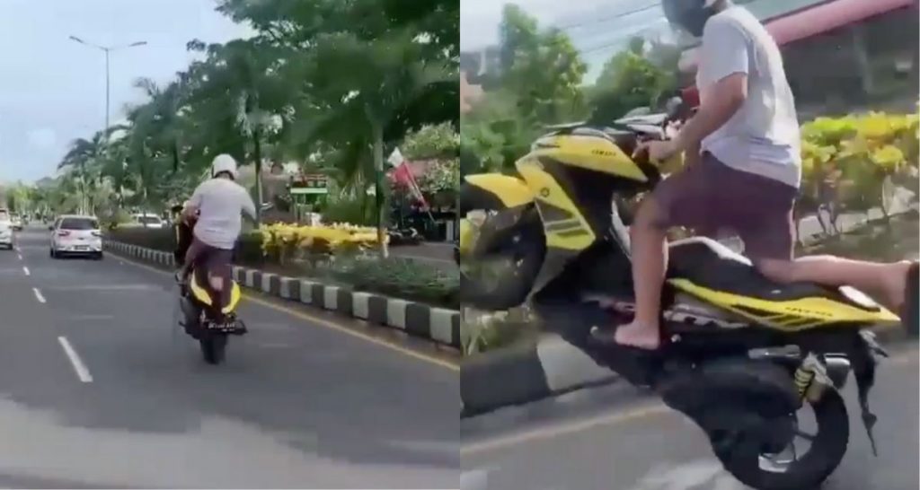 Police have yet to determine when the video was originally taken. Screengrabs: Instagram / Bali Channel 